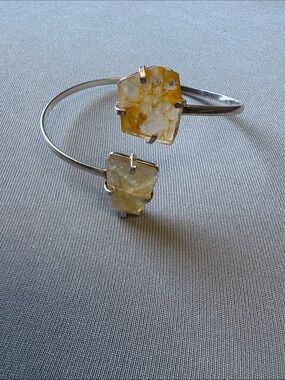 Golden Healer Quartz Open Cuff Bracelet